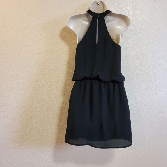 KRISA Black Slip Mini Halter Dress XS Black - Picture 4 of 7
